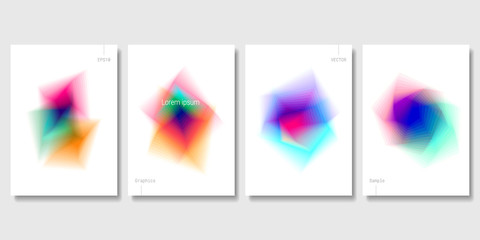 Wall Mural - Set of Colorful Abstract Objects. Modern Graphic Elements. Applicable for Banners, Posters, Web Backgrounds and Cover Prints. EPS 10 Vector.