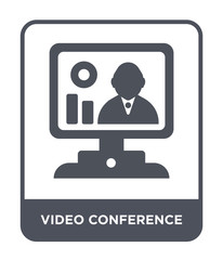 Wall Mural - video conference icon vector