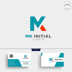 Poster - MK INITIAL LOGO TEMPLATE AND BUSINESS CARD