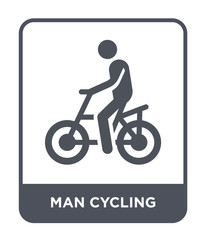 Wall Mural - man cycling icon vector