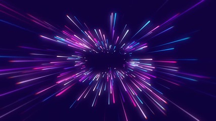 Wall Mural - blue light beams background