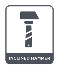 Sticker - inclined hammer icon vector