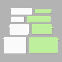 Message bubbles chat vector icons. Vector deign template of message bubbles chat boxes