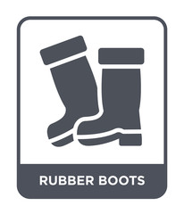 Wall Mural - rubber boots icon vector