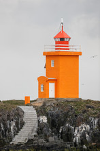 Orange Colored Lighthouse