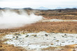 Hot water steam on Hverir, myvatn, Iceland