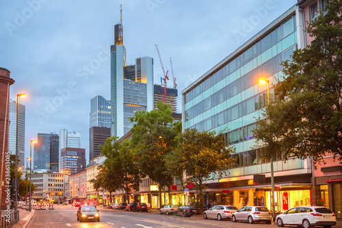 Frankfurt downtown illumina...