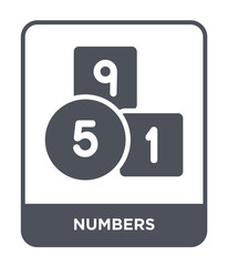 numbers icon vector