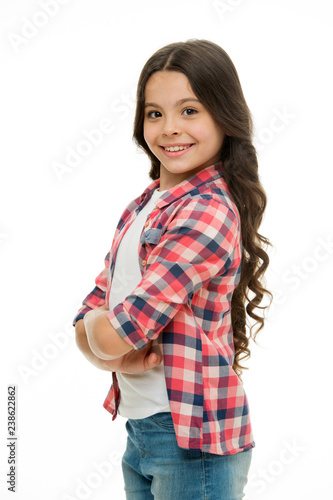 Feel So Confident With New Hairstyle Kid Girl Long Curly Hair