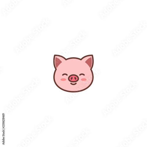 photo Animated Cute Pig Pictures cute pig face cartoon icon vector