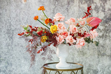 Wall Mural - Close-up. Beautiful bouquet of fresh flowers.