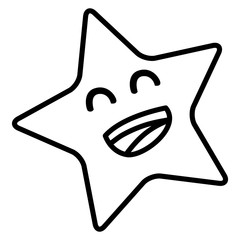 Sticker - cartoon star icon