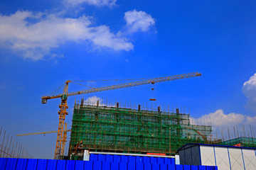 The construction of buildings under construction