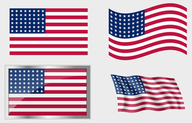 Wall Mural - Flag of the US 48 Stars