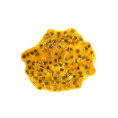 Sticker - Passion fruit isolated on white background. Top view