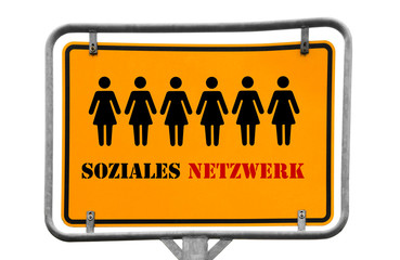 Sticker - Soziales Netzwerk Wegweiser