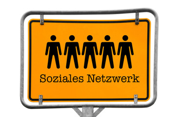 Canvas Print - Soziales Netzwerk Wegweiser