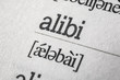 word alibi and phonetic alphabet