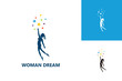 © marfuah - Woman Dream Logo Template Design Vector, Emblem, Design Concept, Creative Symbol, Icon