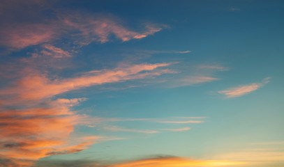 Wall Mural - sunset sky and clouds