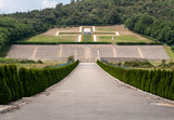 Fototapeta  - Polish War Cemetery at Monte Cassino - a necropolis of Polish soldiers who died in the battle of Monte Cassino from 11 to 19 May 1944. Italy