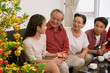 © DragonImages - Cheerful Vietnamese family talking and celebrating Lunar New Year at home
