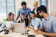 © Mediteraneo - Group business people meeting to discuss ideas in modern office
