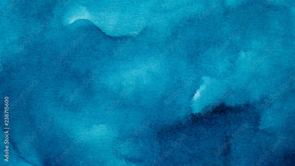 Blue azure abstract watercolor background for textures backgrounds and web banners design - obrazy, fototapety, plakaty 