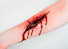  Cut Wound Blood On Hand Cut Sutsyd Vein Professional Makeup Flows Blood