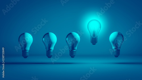 Cuadros en Lienzo Intelligente Glühbirne mit Idee