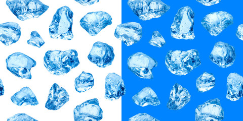 Wall Mural - pieces of natural ice, seamless pattern