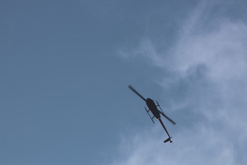 helicopter in the sky