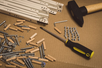 Fasteners and hand tools for furniture Assembly