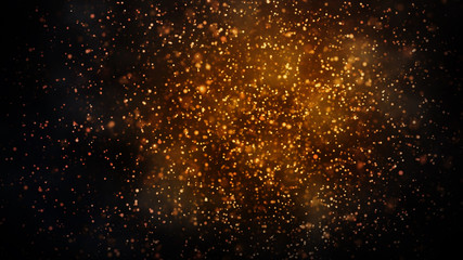 life and spirit concept of movement motion golden spark particle background