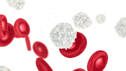 Wall Mural - creative 3d render of blood cells background
