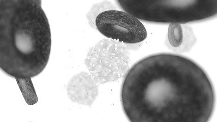 Wall Mural - creative 3d render of blood cells background