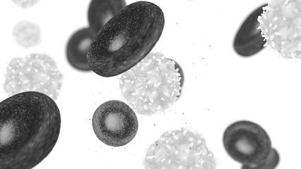 Wall Mural - creative 3d render of blood cells background