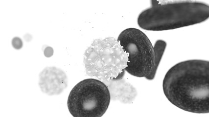 Wall Mural - creative 3d render of blood cells background