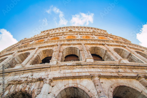 Fotografie, Obraz Italy, Rome, exterior of the Flavian Amphitheatre Colosseum
