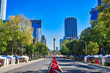 Mexico City, Mexico-5 December, 2018: One of the main Mexico City Streets Paseo De La Reforma, a place of historic landmarks and financial office buildings