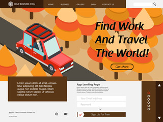 Wall Mural - traveling website background landing page