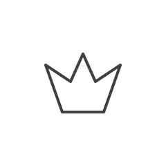 Crown outline icon. linear style sign for mobile concept and web design. Royal crown simple line vector icon. VIP symbol, logo illustration. Pixel perfect vector graphics