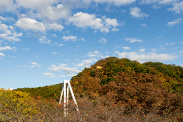 Wall Mural - Takatsudo Gorges wrapped in autumn leaves / Takatsudo Gorges is a valley in Takatsudo Omama-machi, Midori-city, Gunma Prefecture, Japan.