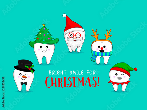 Set Of Christmas Tooth Characters Santa Claus Snowman Elf And Reindeer Bright Smile For Christmas Dental Care Concept Vector Illustration Isolated On Green Background Buy This Stock Vector And Explore Similar Set Of Christmas Tooth Characters Santa Claus Snowman Elf And Reindeer Bright Smile For Christmas Dental Care Concept Vector Illustration Isolated On Green Background Buy This Stock Vector And Explore Similar