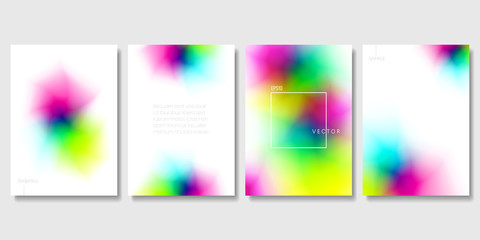 Wall Mural - Set of Colorful Modern Templates with Abstract Blurred Graphic Elements. Applicable for Banners, Posters, Web Backgrounds and Cover Prints. EPS 10 Vector.