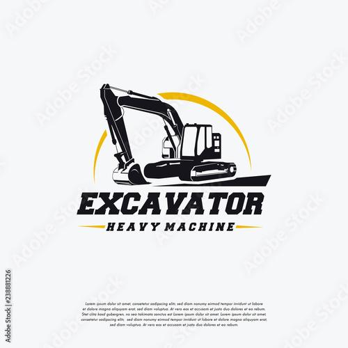 Download Excavator Heavy Machine logo designs template, Great Excavator logo Badge Vector, Logo symbol ...