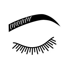 Sticker - Microblading eyebrows glyph icon