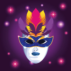 Sticker - Mari gras mask