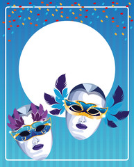 Sticker - Mari gras mask