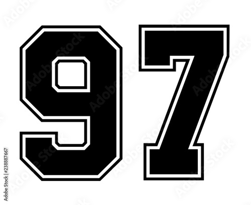 Classic Vintage Sport Jersey Number 97 